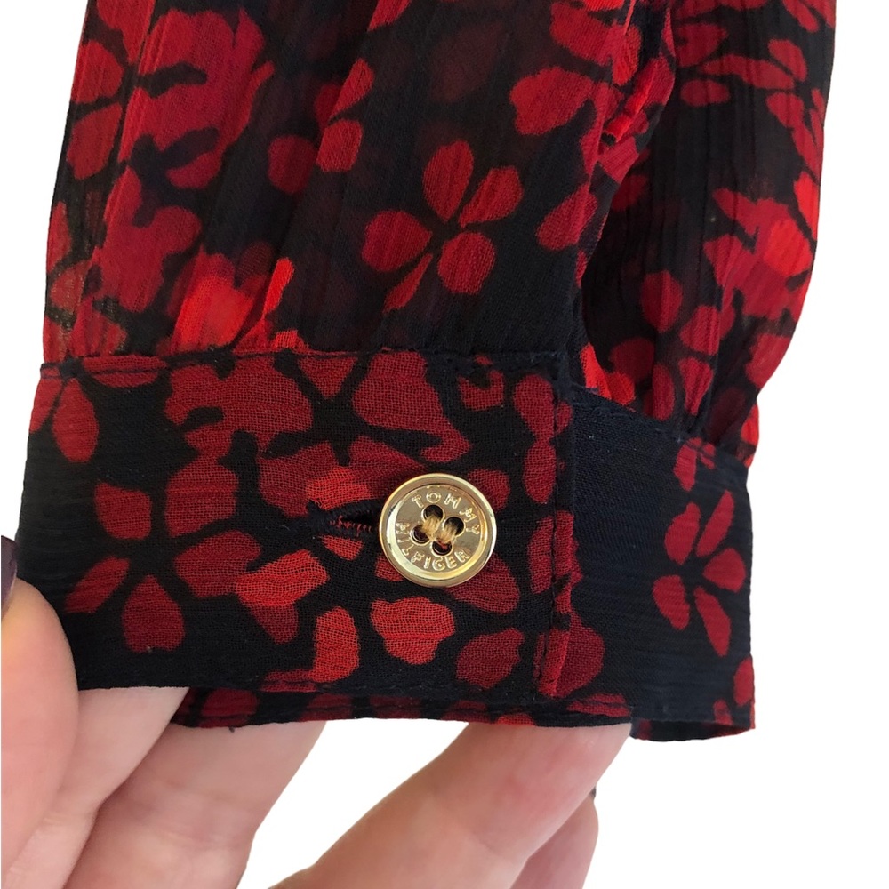 Tommy Hilfiger Floral Blouse Sz M - Picture 4 of 6